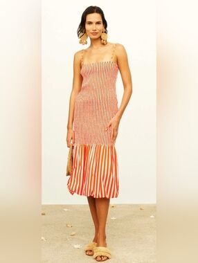 SIMON MILLER CANTO MOCKED MIDI DRESS SIZE M MSRP $365